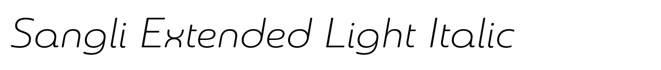 Sangli Extended Light Italic